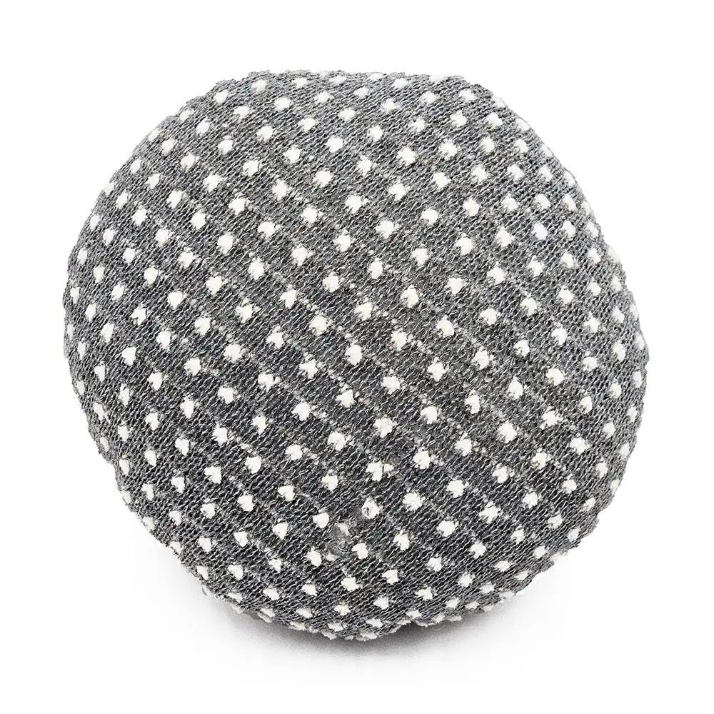Pumpkin Ornament Set of 3 in Gray Polka Dots