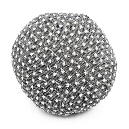 Pumpkin Ornament Set of 3 in Gray Polka Dots