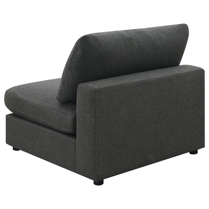 Rhette Upholstered Sectional, 2-piece living room set in dark charcoal fabric by HouseOfZazla on Tampa Home & Garden Store