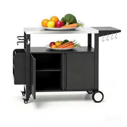 Movable Kitchen Island With Grill And Oven