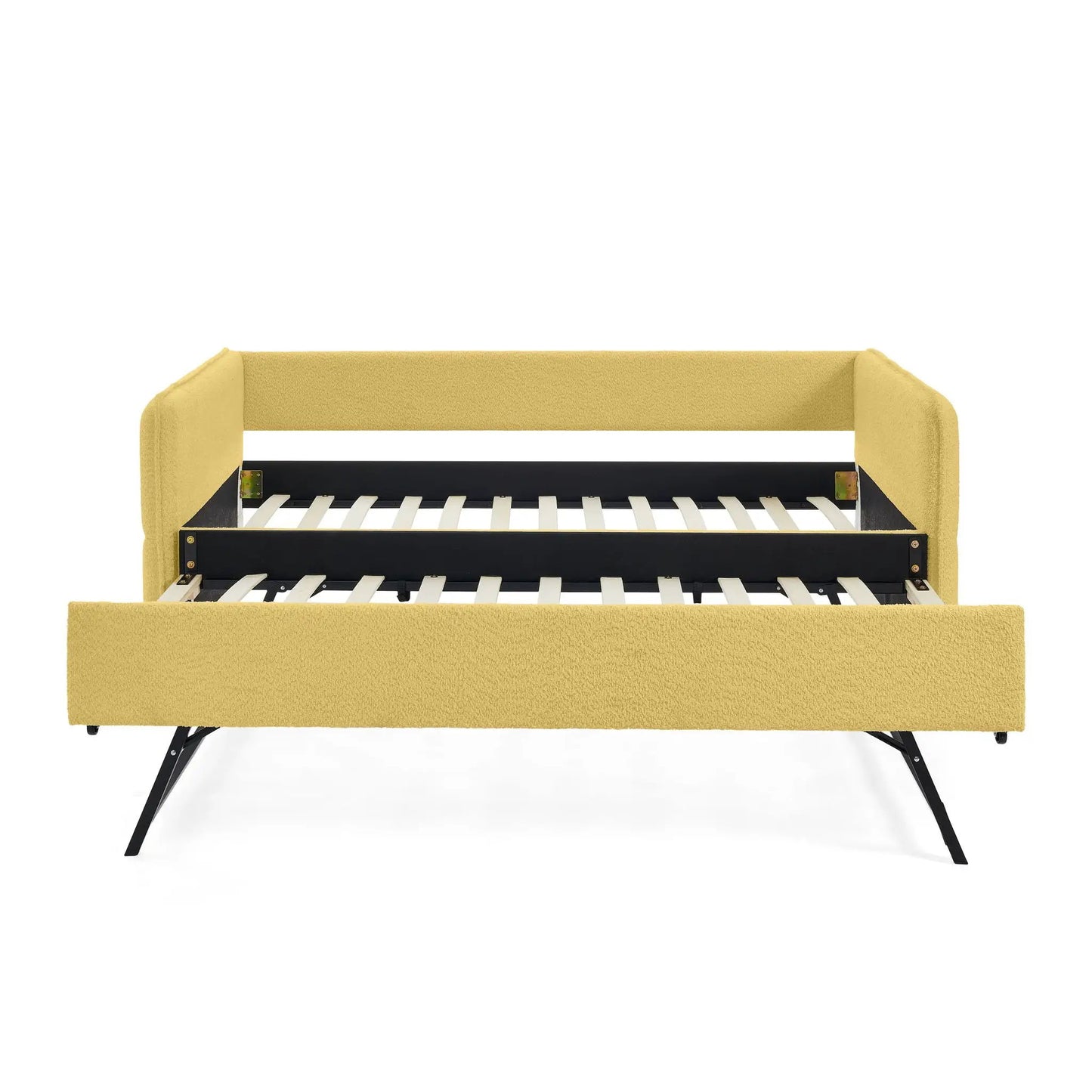 Upholstered Daybed With Pop Up Trundle For Guests