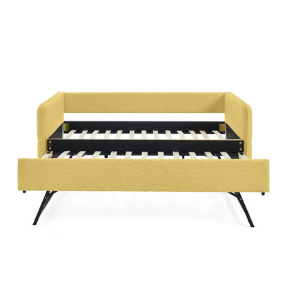 Upholstered Daybed With Pop Up Trundle For Guests