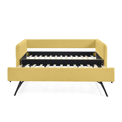 Upholstered Daybed and Pop Up Trundle Frame