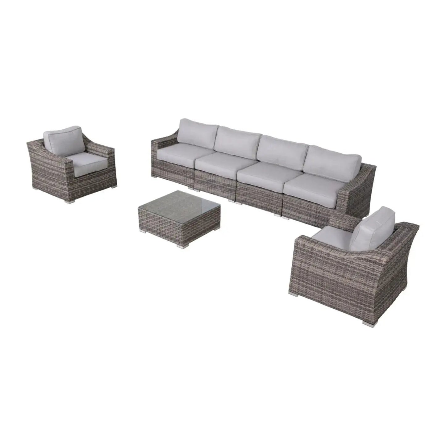 Outdoor Wicker Conversation Set With Cushions