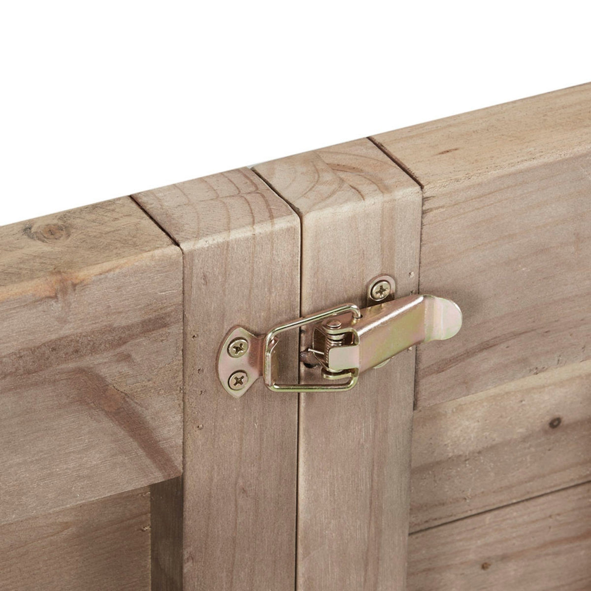 Rustic pine dining table with metal support hardware in natural finish HouseOfZazla on Tampa Home & Garden Store