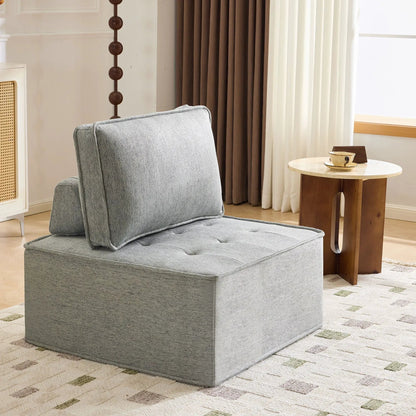 Sofa With Modular Splicing Design in grey fabric armless chair by Unique Piece Furniture on Tampa Home & Garden Store