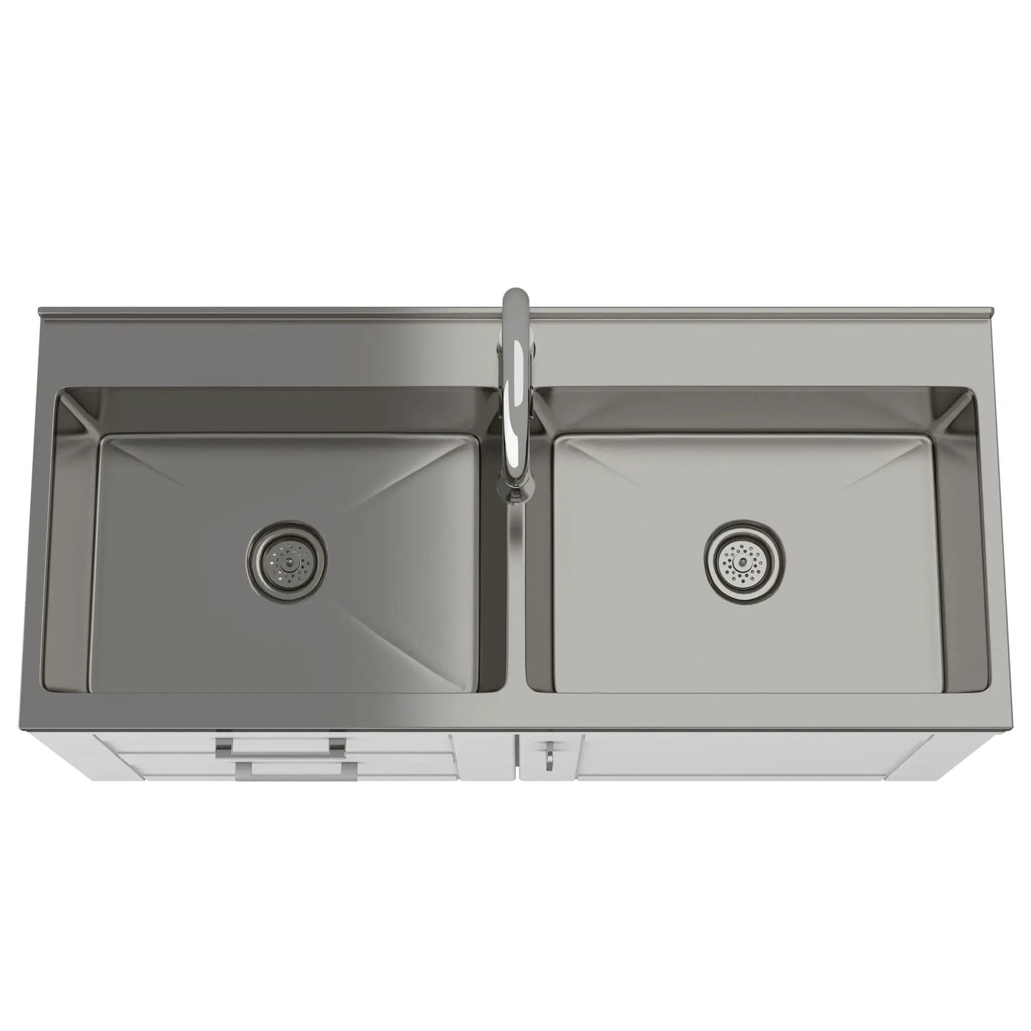 Shaker Laundry Cabinet with Sink and Faucet White