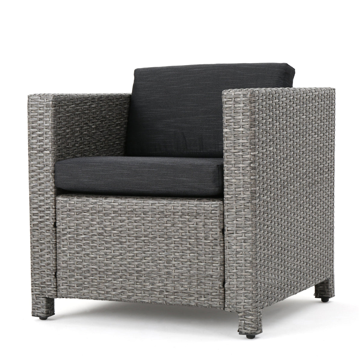 Puerta 4-Piece Outdoor Furniture Set gray wicker sectional cushions HouseOfZazla on Tampa Home & Garden Store