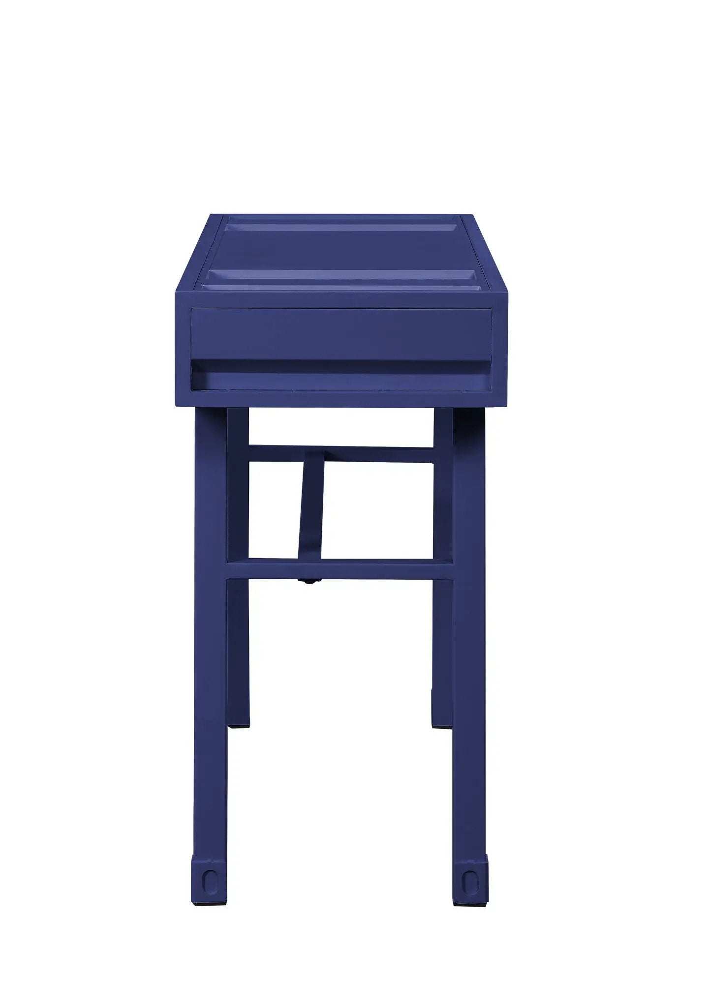 Cargo vanity desk with functional storage in cobalt blue by Unique Piece Furniture on Tampa Home & Garden Store