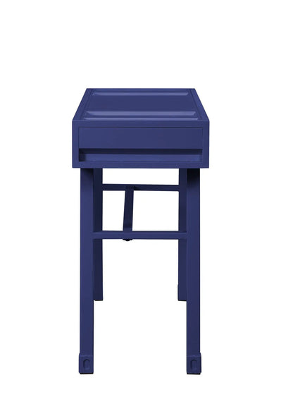 Cargo vanity desk with functional storage in cobalt blue by Unique Piece Furniture on Tampa Home & Garden Store