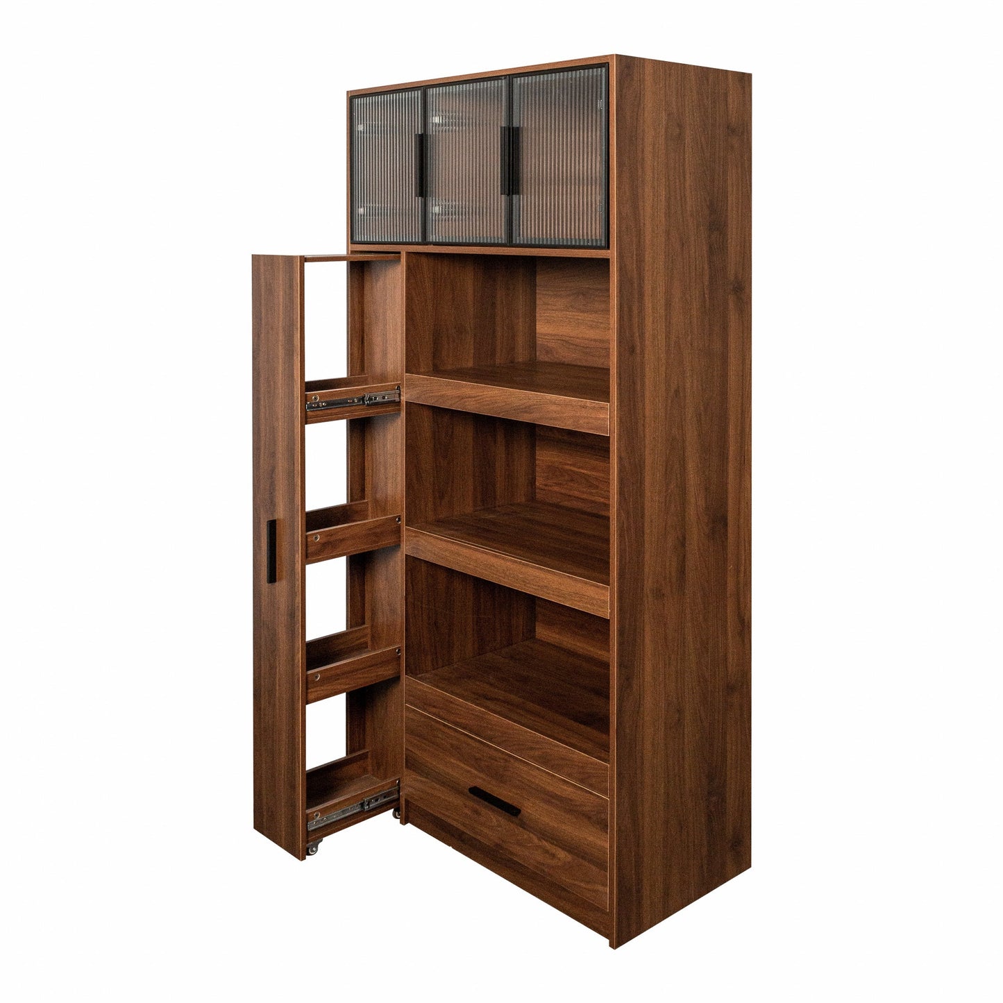 Modern Kitchen Pantry Cabinet with Pull Out Shelf
