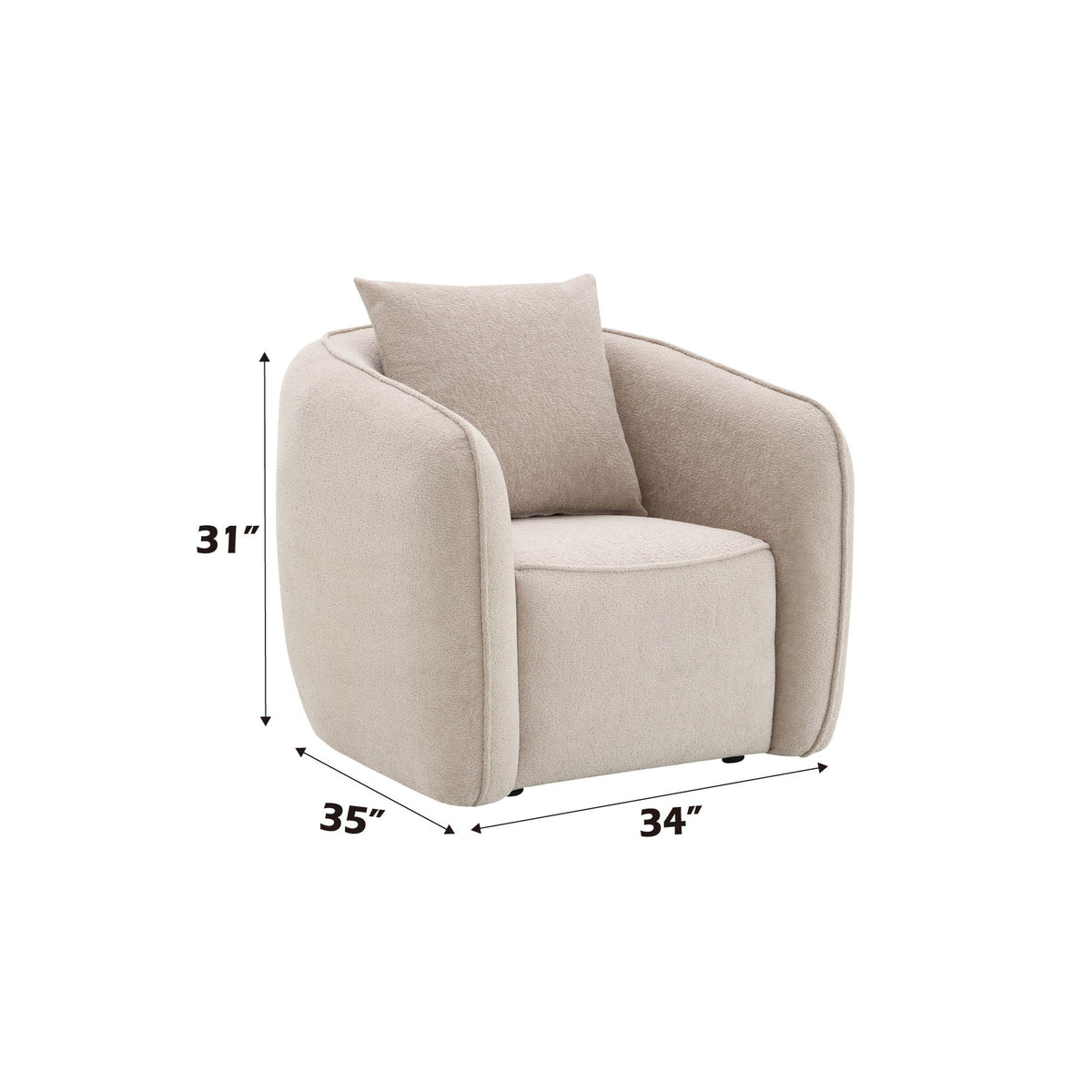 Keith Chenille Armchair with a Matching Pillow