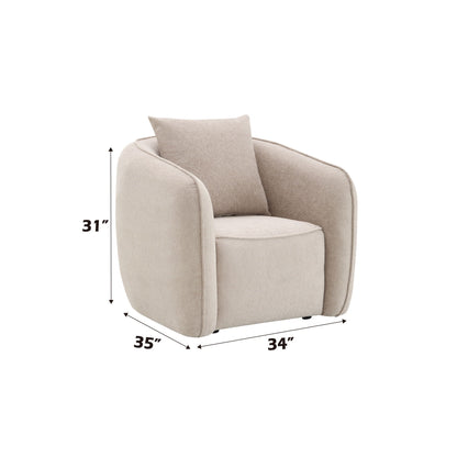 Keith Chenille Armchair with a Matching Pillow