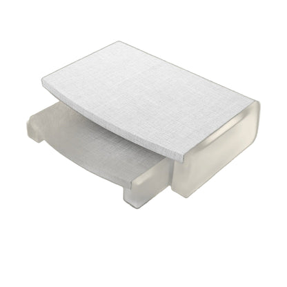 Dual jewelry display set with gray linen top and glossy white base by Lauren G Adams on Tampa Home & Garden Store
