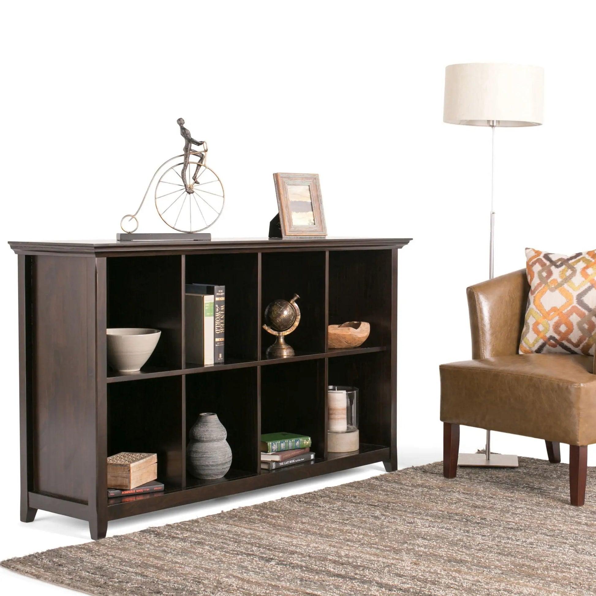 Amherst cube storage bookcase in dark espresso wood by Unique Piece Furniture on Tampa Home & Garden Store