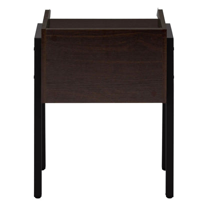 Accent Side Table, Reclaimed Wood Look, 2-Tier