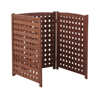 Three Wooden Fences and Outdoor AC Privacy