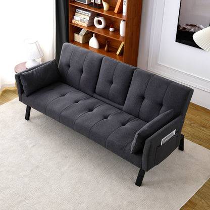 Compact Foldable Sofa Bed and Cup Holder