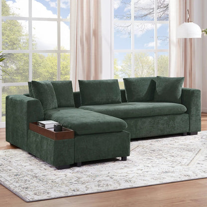 Modern L Shaped Sectional Sofa with Storage