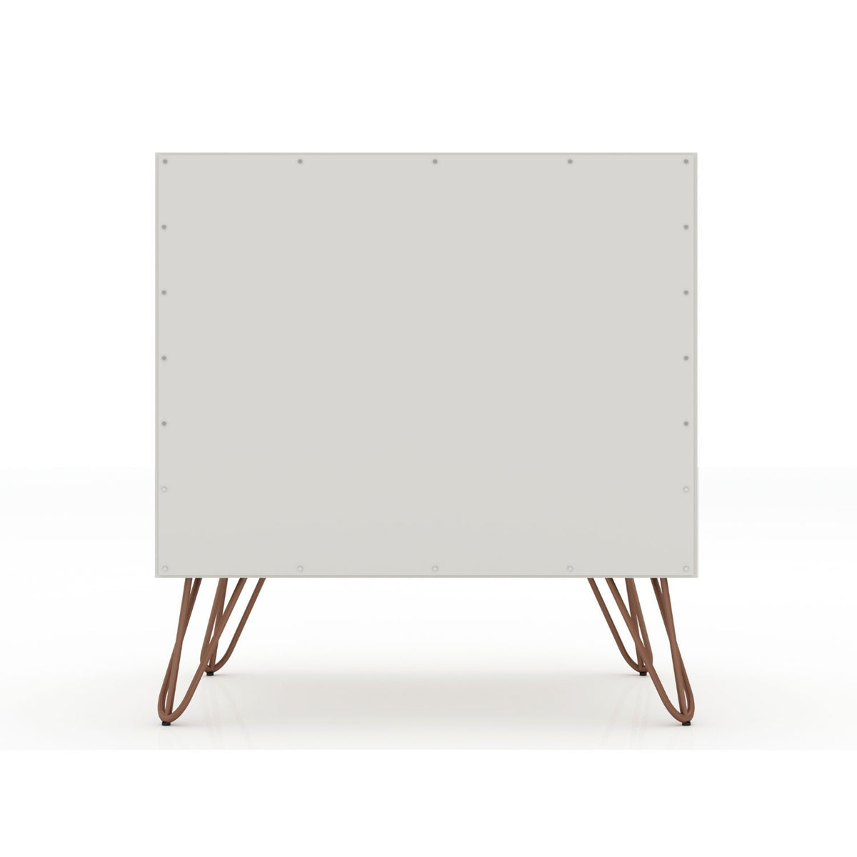 Rockefeller Nightstand with 1 Drawer and splayed bronze legs by HouseOfZazla in gray finish on Tampa Home & Garden Store
