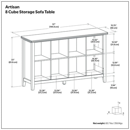 Artisan Cube Storage Cabinet Solid Wood Unit