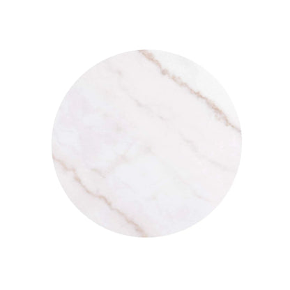 Modern Round Table with Marble Top Gold Accents