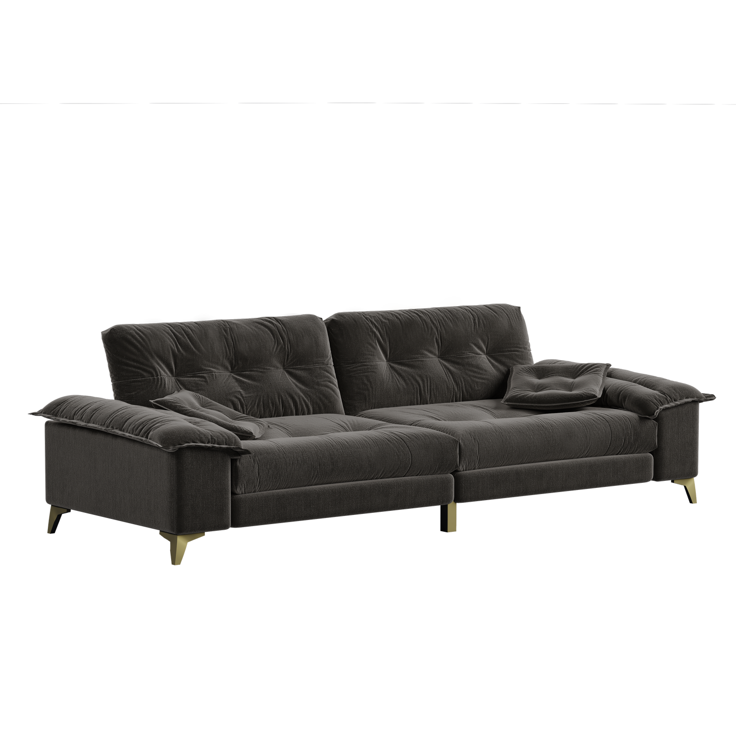 Modern 4 Seater Cloud Sofa and Chenille Frame