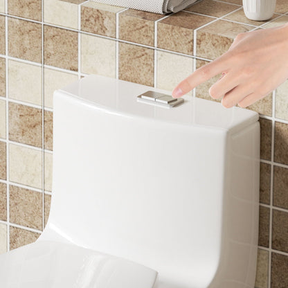 Elegant One Piece Toilet With Tornado Dual Flush HouseOfZazla white ceramic, top dual-flush on Tampa Home & Garden Store