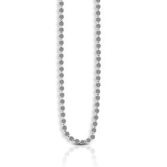 14k White Gold Oval Mirror Chain Necklace 2.20 mm on Tampa Home & Garden Store