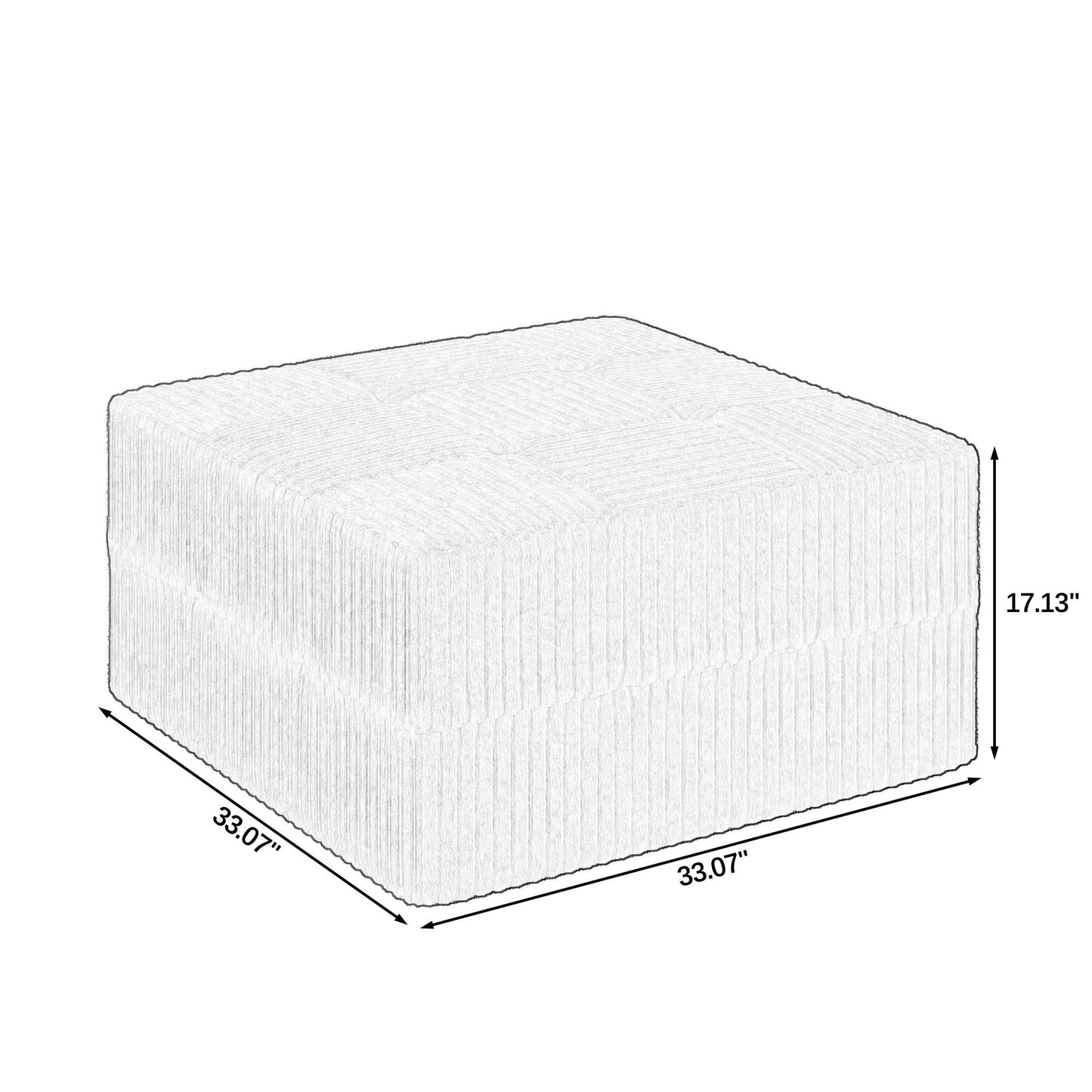 Modern Minimalist Ottoman Sofa and Sleeper