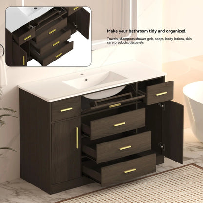 Bathroom Vanity with Ample Storage and Soft Doors
