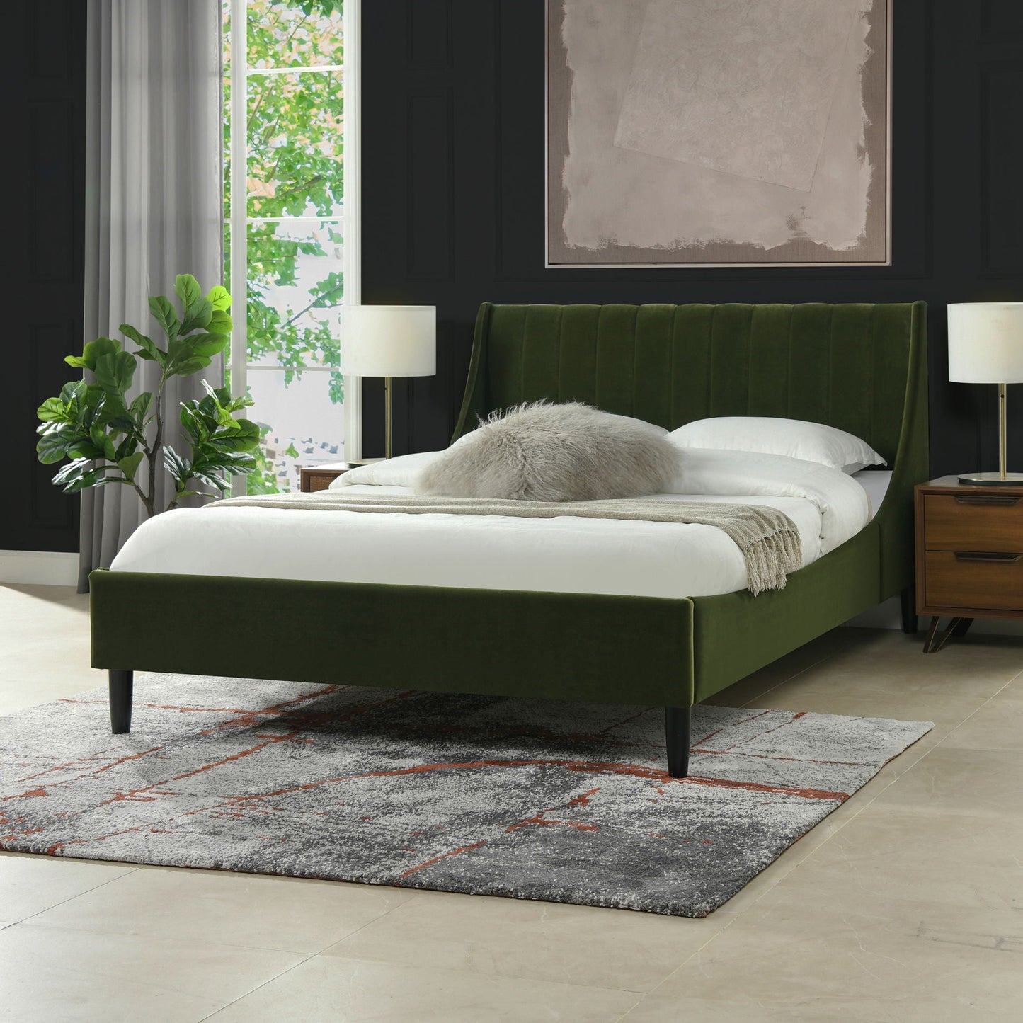 Aspen Vertical Tufted and Modern Platform Bed
