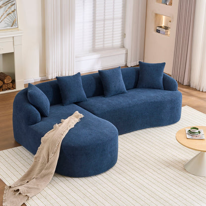 Comfortable L Shaped Sofa and Four Pillows
