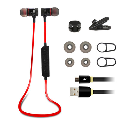 GemGear wireless in-ear sport earbuds red cable with inline control and silicone tips on Tampa Home & Garden Store