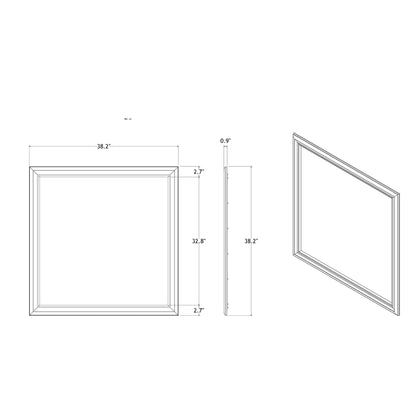 Charlston Mirror, beveled rectangular frame, 38.2 in wide, Unique Piece Furniture on Tampa Home & Garden Store