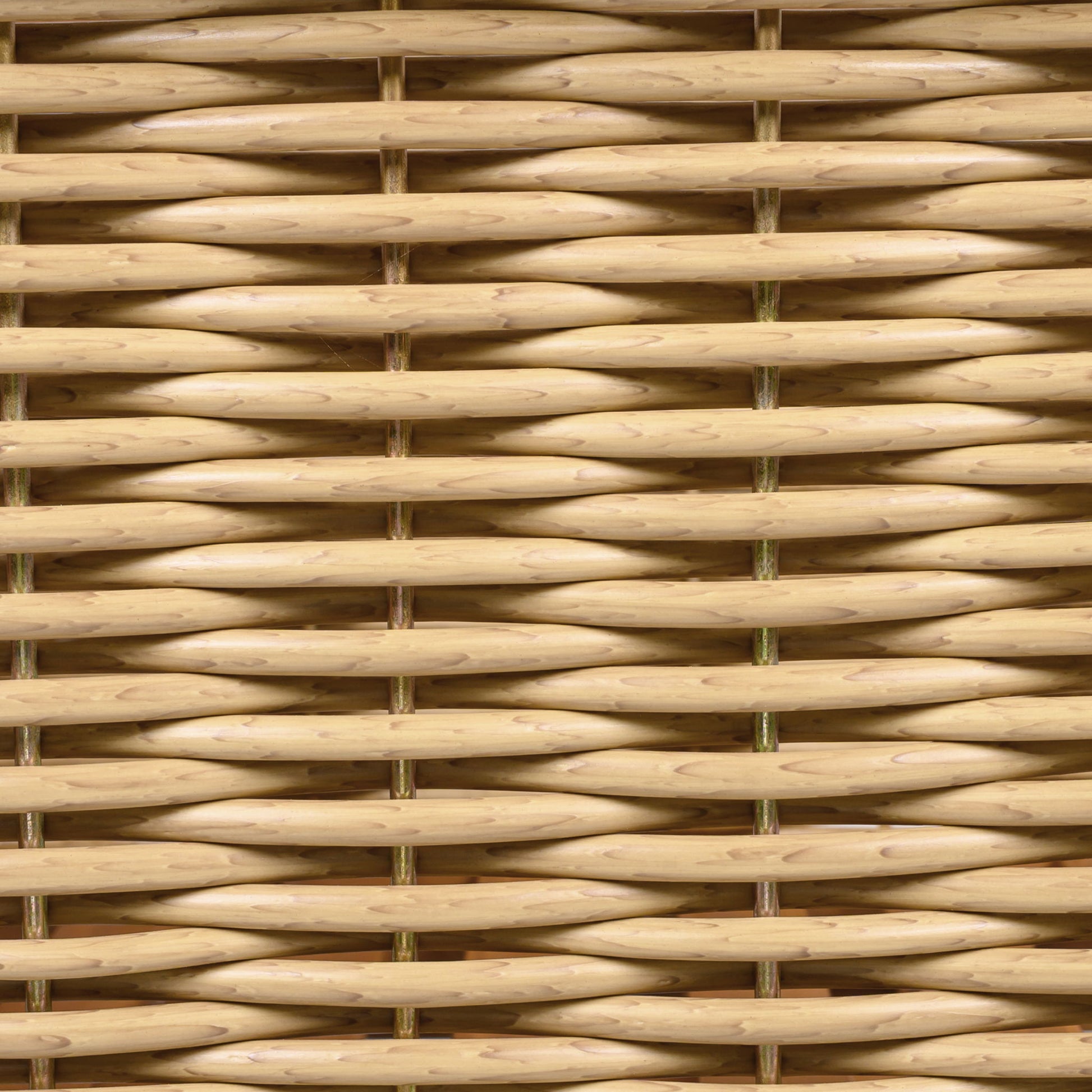 Outdoor club chair wicker weave in beige teak tones on Tampa Home & Garden Store