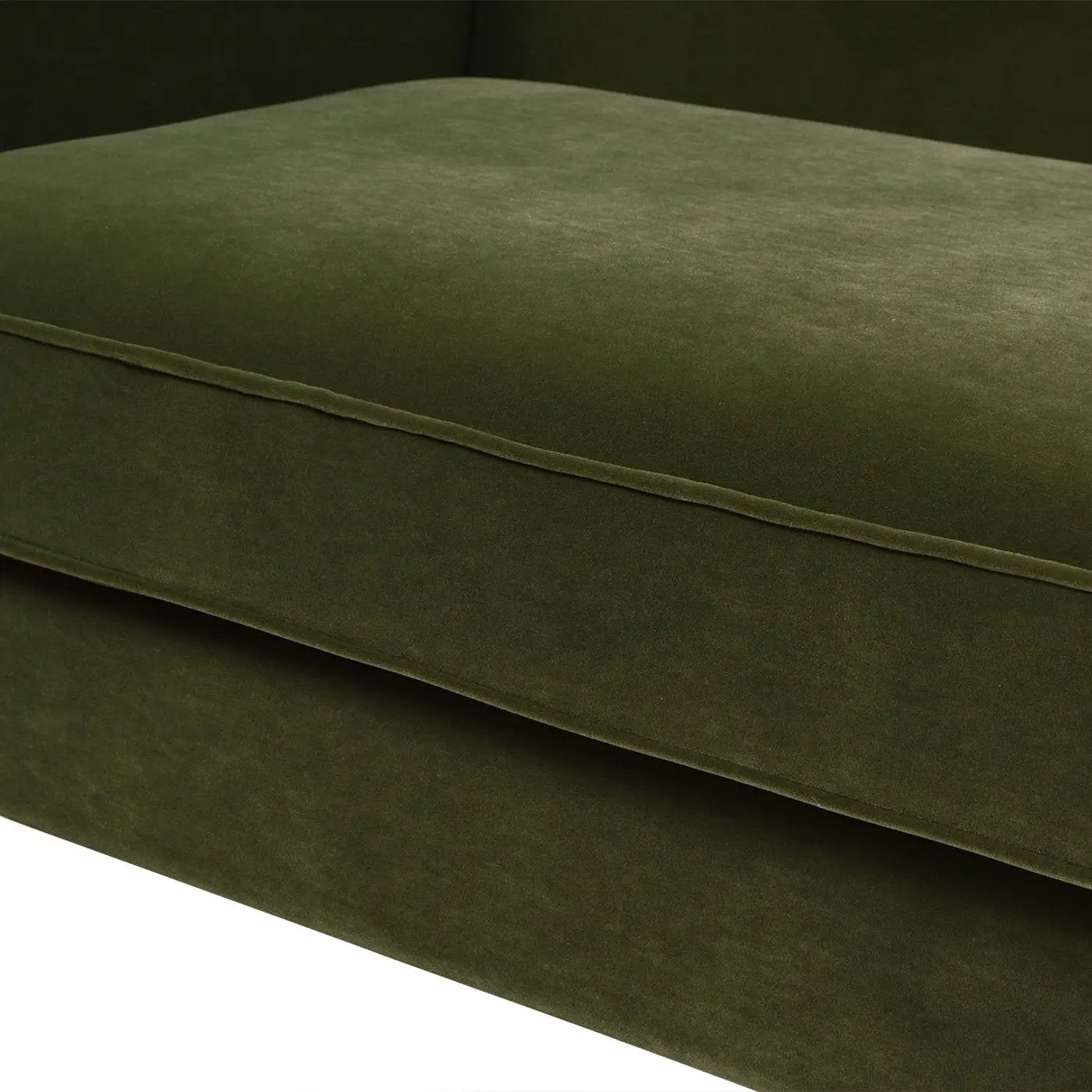 Elaine camel back small space sofa olive green velvet upholstery Unique Piece Furniture on Tampa Home & Garden Store