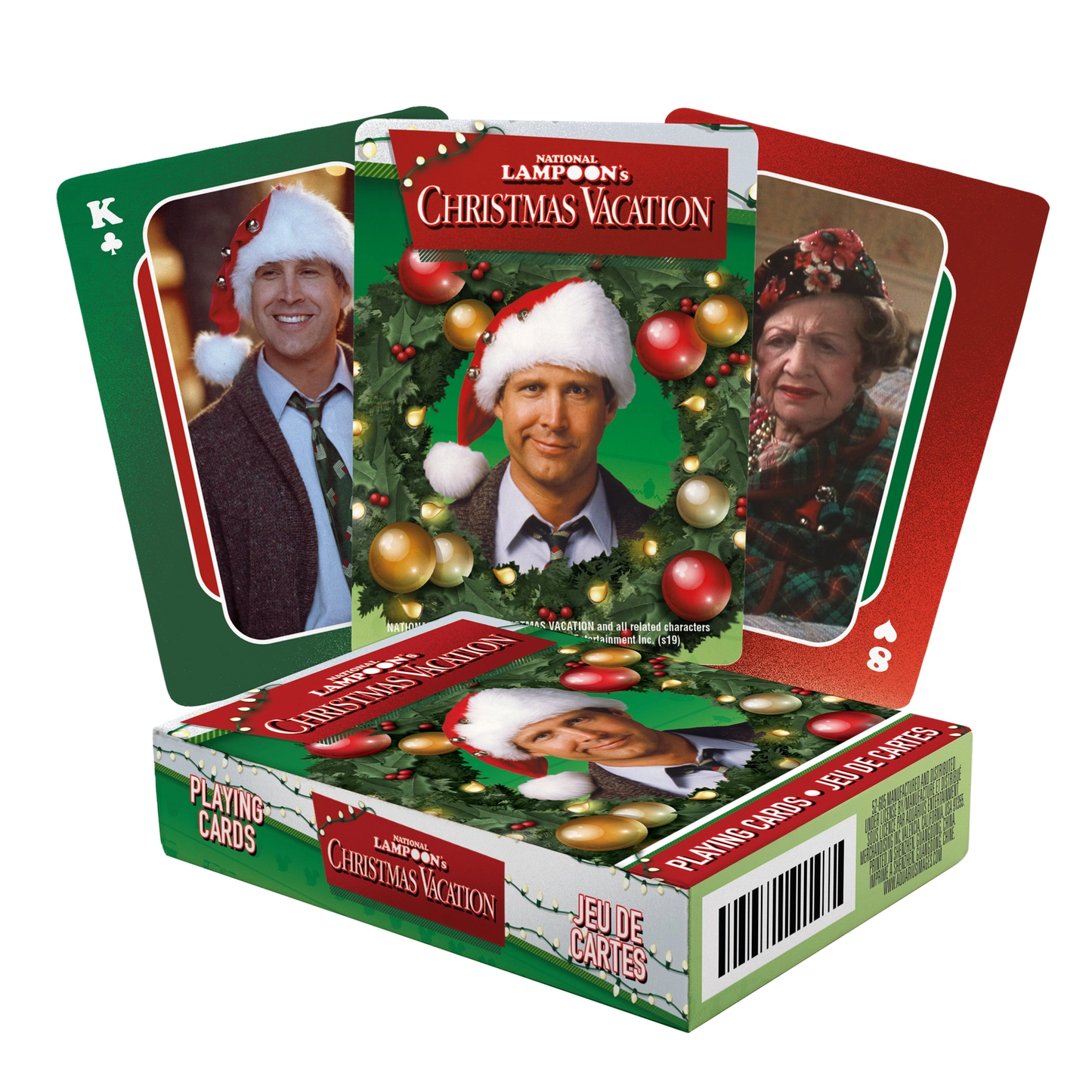 Playing cards: Christmas Vacation Photos by The Country Christmas Loft, festive green/red on Tampa Home & Garden Store