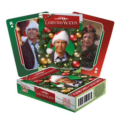 Playing cards: Christmas Vacation Photos by The Country Christmas Loft, festive green/red on Tampa Home & Garden Store