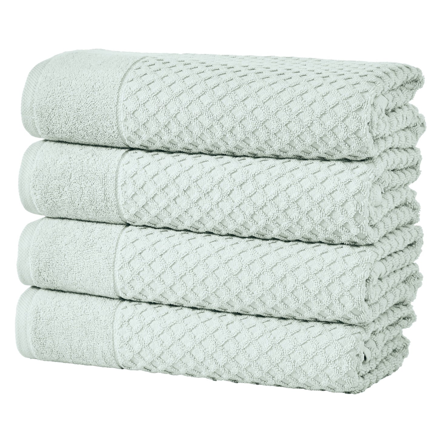 Cotton Diamond Waffle Weave Bath Towel Set
