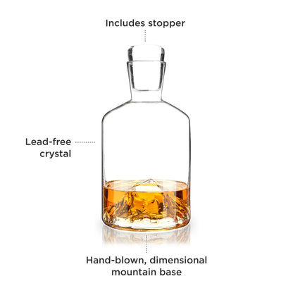 Mountain Crystal Liquor Decanter and Stopper