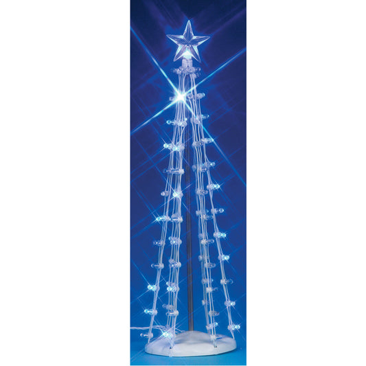 Lighted Silhouette Tree blue 9-inch with star topper and LED lights by The Country Christmas Loft on Tampa Home & Garden Store