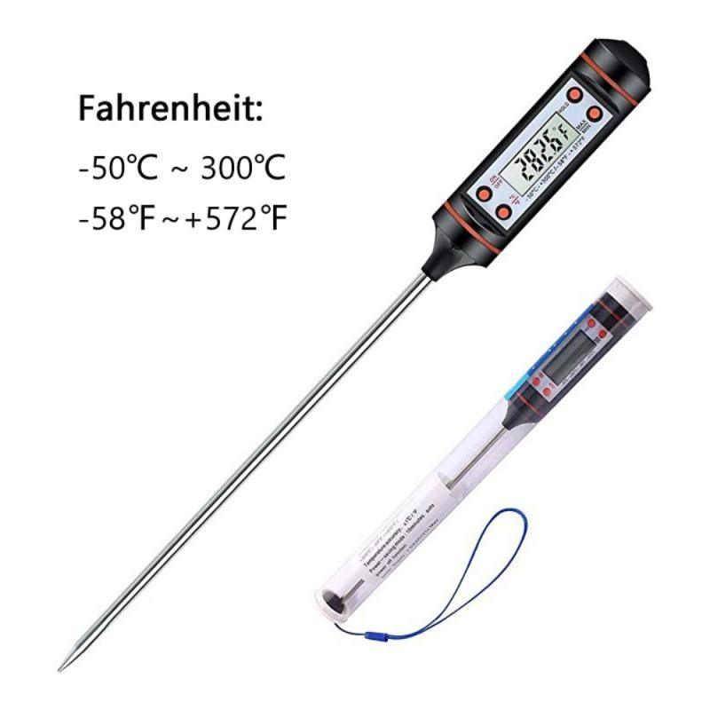 Stevvex digital meat thermometer with stainless steel probe and LCD display for cooking BBQ on Tampa Home & Garden Store