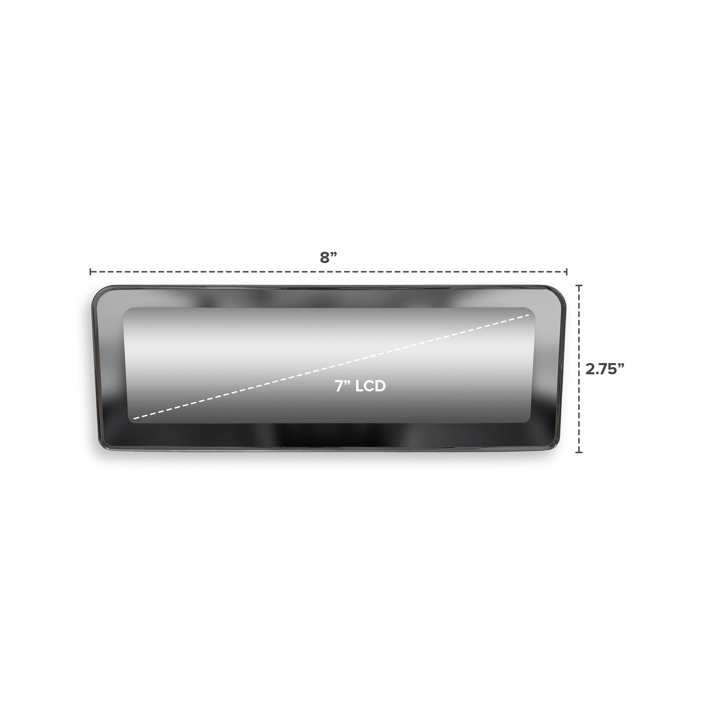 Master Tailgaters frameless rear view mirror with 7-inch LCD screen, universal fit, anti glare on Tampa Home & Garden Store