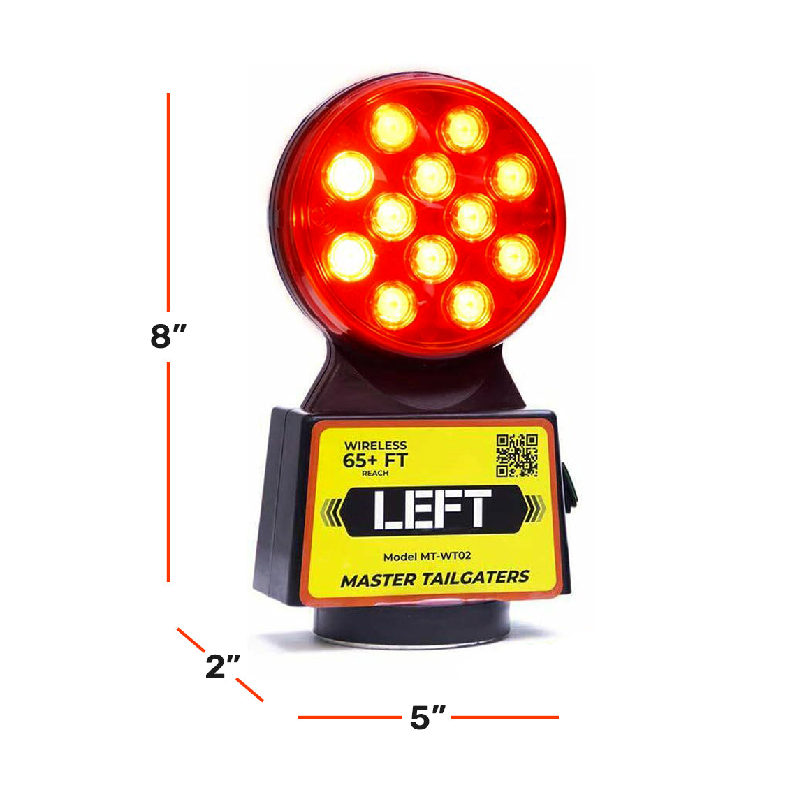 Wireless Magnetic Trailer Tow Light Master Tailgaters, red LED beacon, 65+ ft reach, 8in tall on Tampa Home & Garden Store