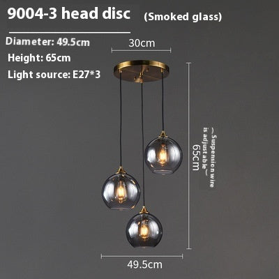 Dining Room Chandelier Bedroom Bedside Glass Chandelier