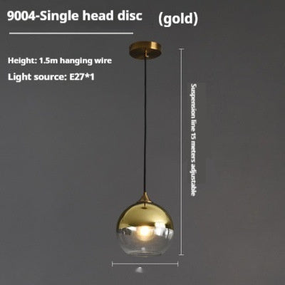 Dining Room Chandelier Bedroom Bedside Glass Chandelier