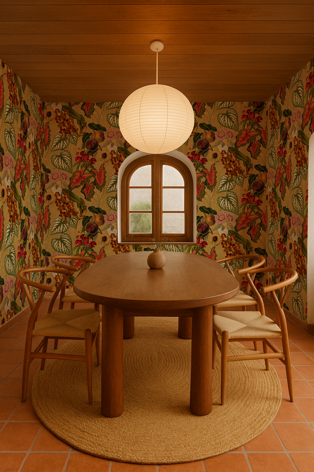 Papel pintado Cali Tropicale, amarillo