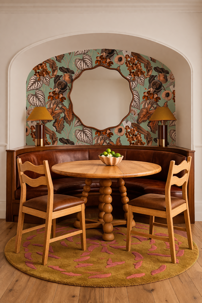 Cali Tropicale Wallpaper, mint and rust