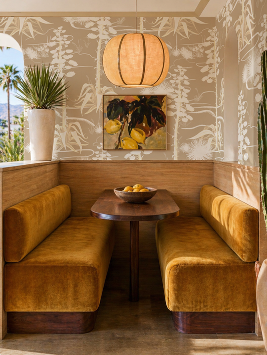 Agave Valley Wallpaper, tan and white - Tampa Home & Garden Store